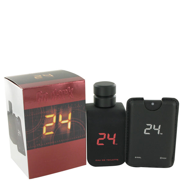 24 Go Dark The Fragrance Eau De Toilette Spray + .8 oz Mini Pocket Spray By ScentStory