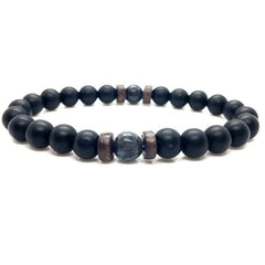 Natural Moonstone And Lava Stone Buddha Lucky Bracelet