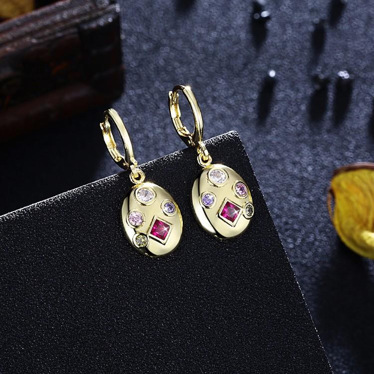 5 Stone Swarovski Drop Earrings