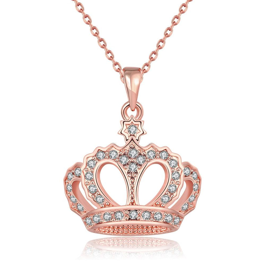 Swarovski Elements Crown Pendant Necklace