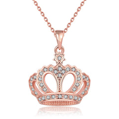 Swarovski Elements Crown Pendant Necklace