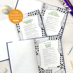 Personalized Baseball Quiz Book