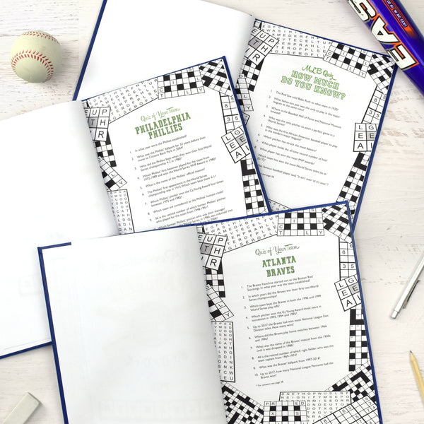 Personalized Baseball Quiz Book