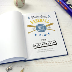 Personalized Baseball Quiz Book