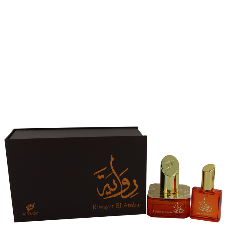 Riwayat El Ambar Eau De Parfum Spray + Free .67 oz Travel EDP Spray By Afnan