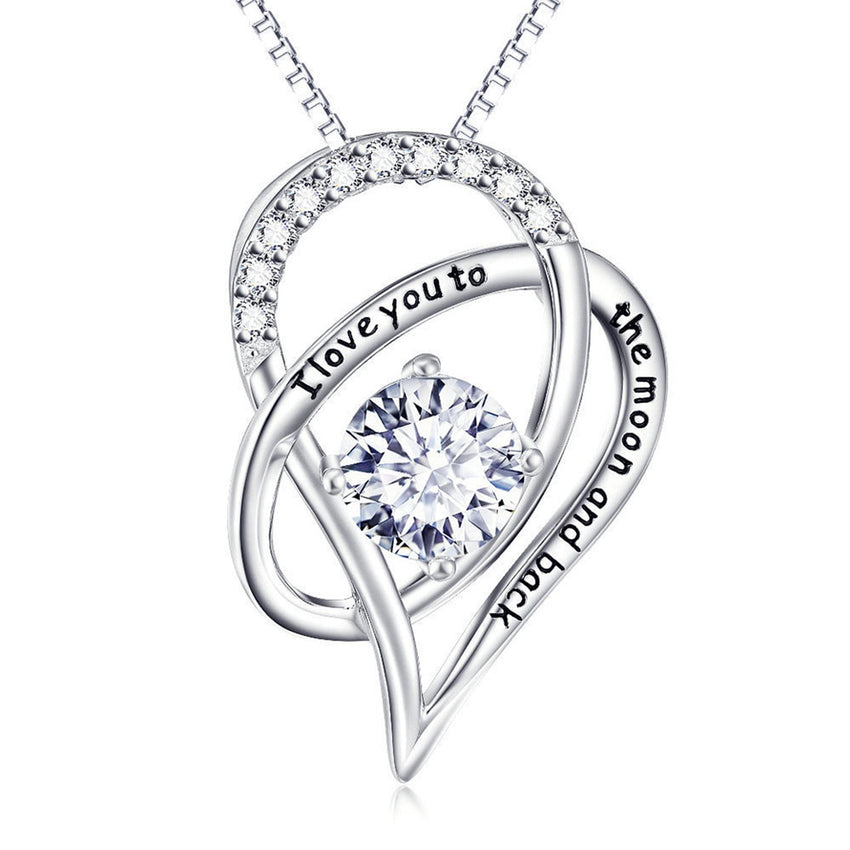 I Love You Necklace in Silver