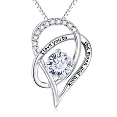 I Love You Necklace in Silver