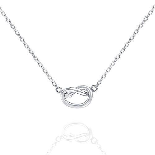 Trendy Twist Necklace 18"  - 14K White Gold Plated