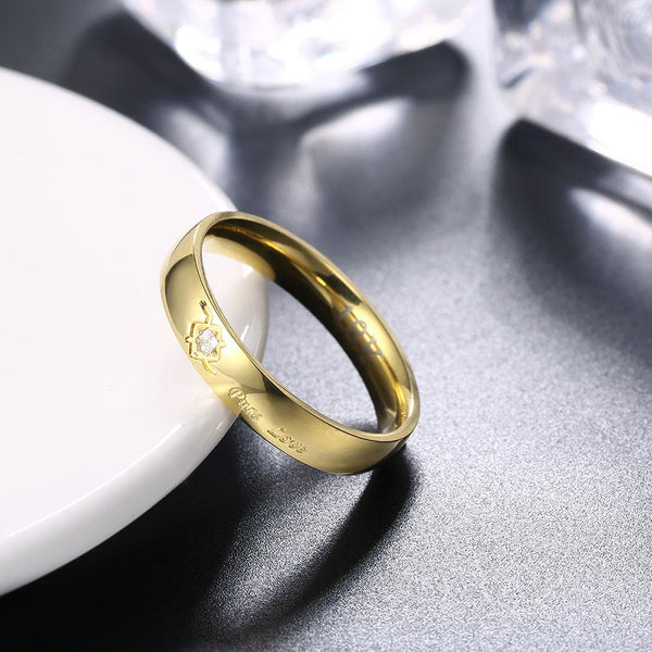 18K Gold Plated Mini Scribed Ring