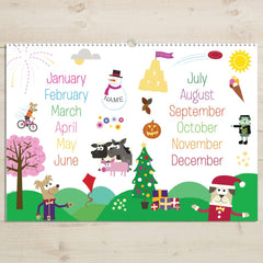 Personalized Months of the Year Activity Book