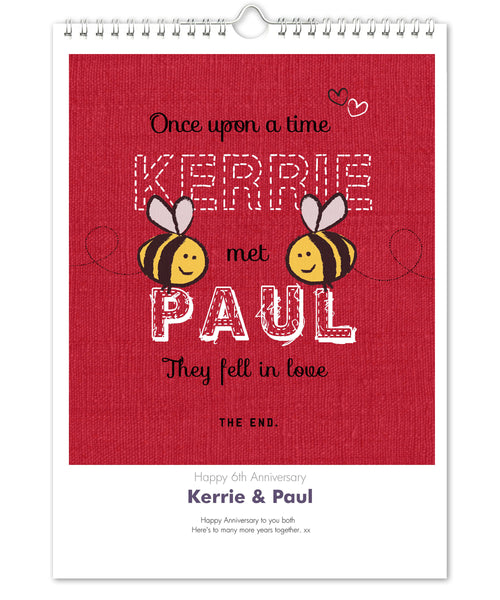 Personalized Anniversary Calendar