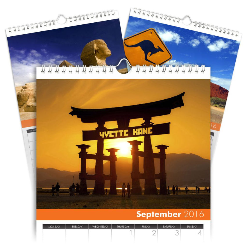 Personalized Around the World Calendar