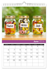 Personalized Family Calendar for 3 Names