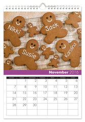 Personalized Family Calendar for 4 Names