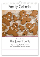 Personalized Family Calendar for 4 Names