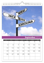 Personalized Family Calendar for 4 Names