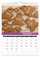 Personalized Family Calendar for 5 Names