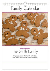 Personalized Family Calendar for 5 Names