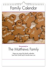 Personalized Family Calendar for 6 Names