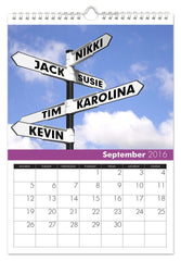 Personalized Family Calendar for 6 Names