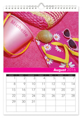 Personalized All Things Pink Calendar