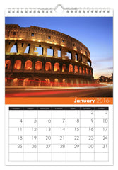Personalized Around the World Calendar