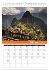 Personalized Around the World Calendar