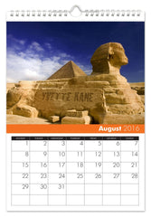 Personalized Around the World Calendar