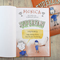 Personalized Baseball Superfan Book