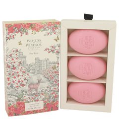 True Rose Three 2.1 oz Luxury Soaps By Woods of Windsor