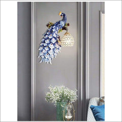 Crystal Peacock Modern Wall Lamp