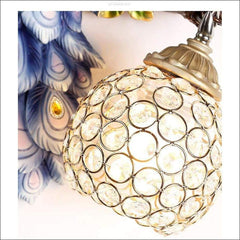 Crystal Peacock Modern Wall Lamp