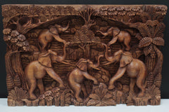 Balinese Fine Woodcraft The Elephants And The Volcano