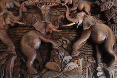 Balinese Fine Woodcraft The Elephants And The Volcano