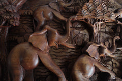 Balinese Fine Woodcraft The Elephants And The Volcano