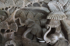 Balinese Fine Woodcraft The Elephants And The Volcano (Natural Color)