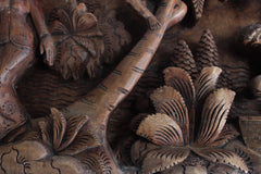 Balinese Fine Woodcraft Palm Tree And The Flowers