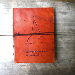 Capricorn Zodiac Handmade Leather Journal