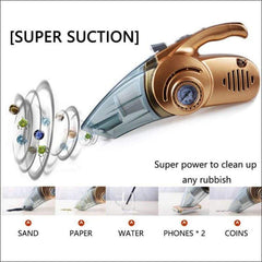 Multi-functional 4-in-1 Car Vacuum Cleaner