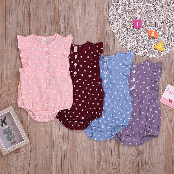 Summer Star Pattern Jumpsuit For Baby Girl