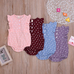 Summer Star Pattern Jumpsuit For Baby Girl