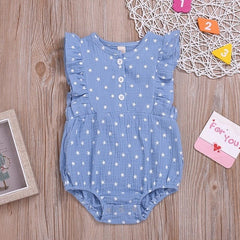 Summer Star Pattern Jumpsuit For Baby Girl