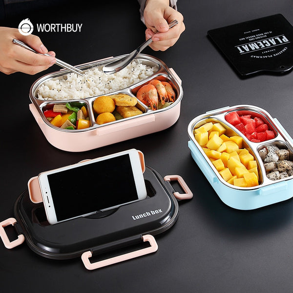 Stainless Japanese Style Bento Microwaveable