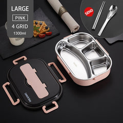 Stainless Japanese Style Bento Microwaveable