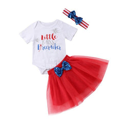 4th Of July Sequin Top, Jumpsuit And Headband Set