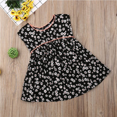 Black Floral Party Dress for Baby Girl