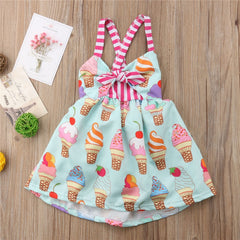 Summer Ice Cream Theme Dress For Baby Girl