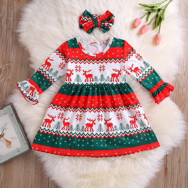 Long Sleeve Christmas Theme Fancy Dress