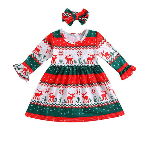 Long Sleeve Christmas Theme Fancy Dress