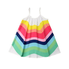 Striped Heart Party Dress For Baby Girl